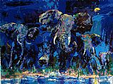 Famous Nocturne Paintings - Elephant Nocturne